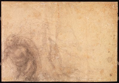 Study of an angel (verso) by Michelangelo Buonarroti